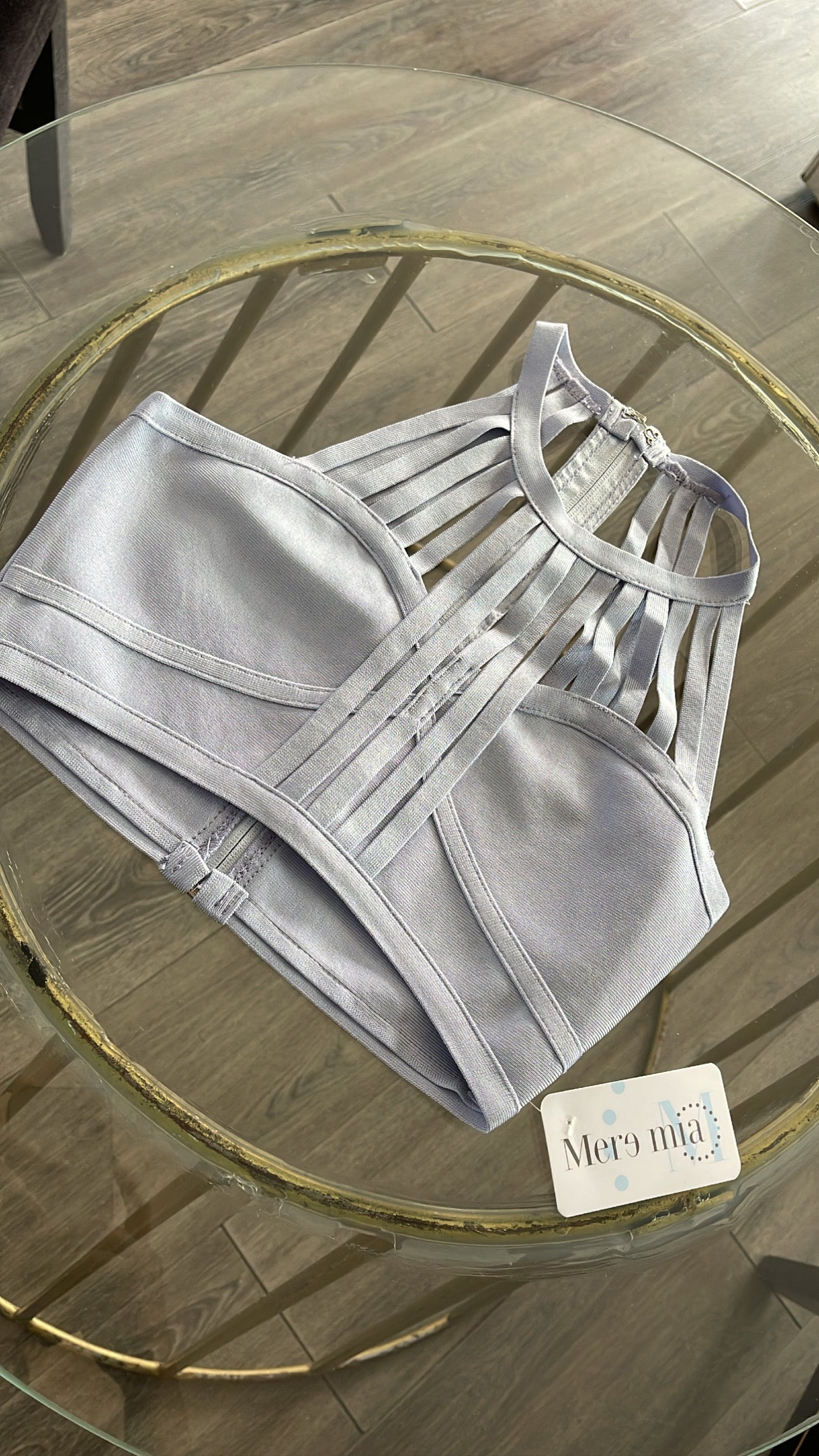 Crop top azul